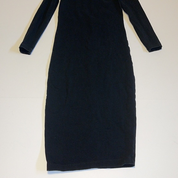 American Apparel Vintage Black Cotton Long Sleeved Dress - Women’s Size Small - Picture 4 of 6